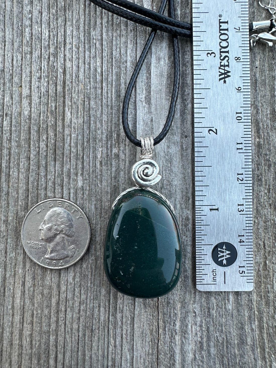 Bloodstone Pendant a Mystical Stone Bringing Understanding, Calm and Courage.
