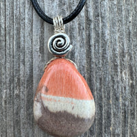 Celestobarite  Necklace - Shaman Stone for Spiritual Awakening. Swirl Signifies Consciousness