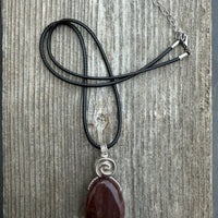 Red Aventurine Necklace for Connection to Mother Earth, Truth and Joy.