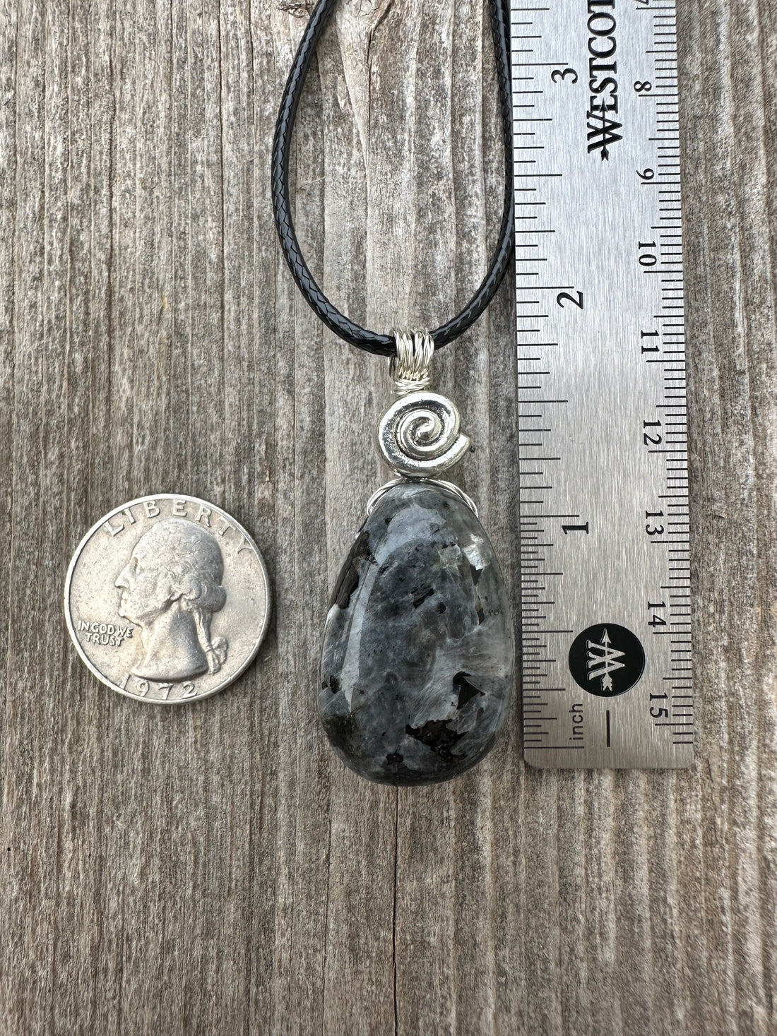 Larvikite Necklace for Connecting Ego and Soul Energies to Inspire Spiritual Growth.