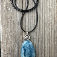 Aragonite Pendant For Grounding and Past Life Regression. Swirl for Consciousness.