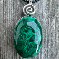Malachite Necklace for Positivity, Psychic Growth and Amplifying Energy.