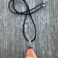 Celestobarite  Necklace - Shaman Stone for Spiritual Awakening. Swirl Signifies Consciousness