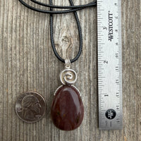 Red Aventurine Necklace for Connection to Mother Earth, Truth and Joy.
