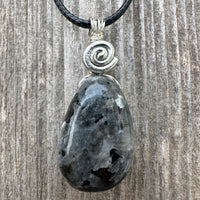 Larvikite Necklace for Connecting Ego and Soul Energies to Inspire Spiritual Growth.