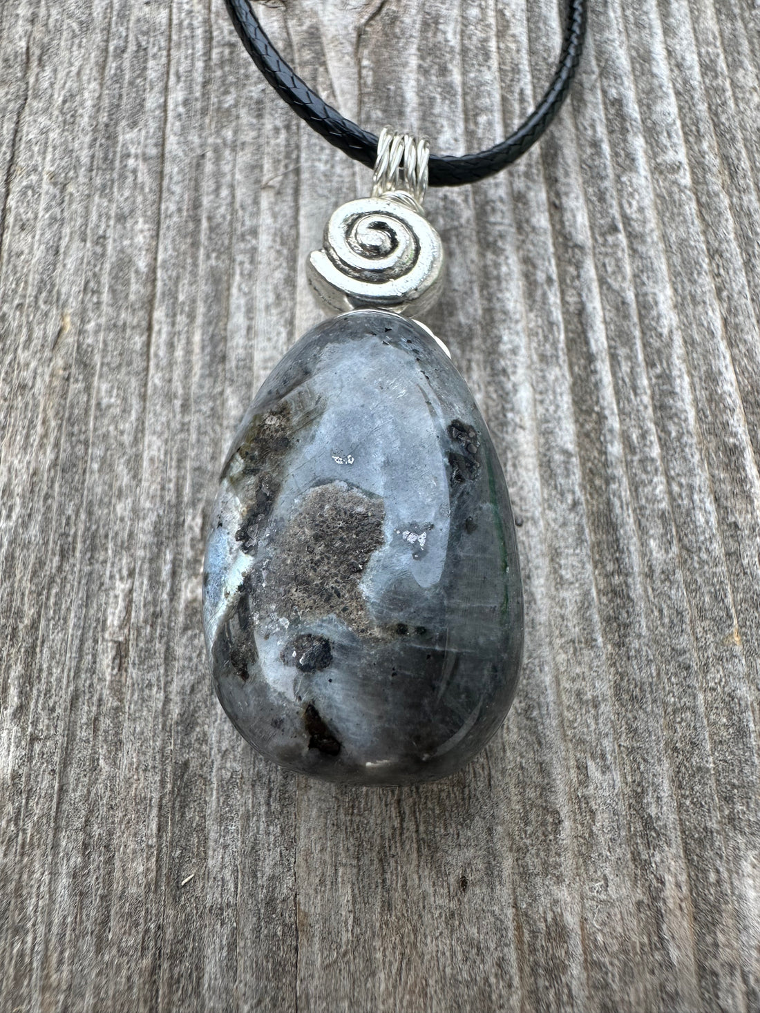 Larvikite Necklace for Connecting Ego and Soul Energies to Inspire Spiritual Growth.