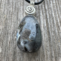 Larvikite Necklace for Connecting Ego and Soul Energies to Inspire Spiritual Growth.