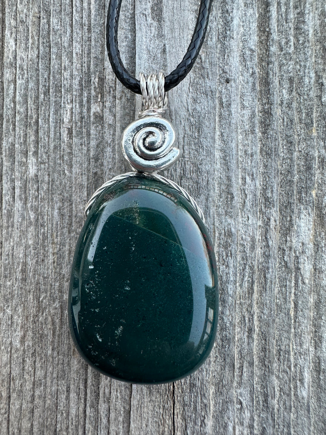 Bloodstone Pendant a Mystical Stone Bringing Understanding, Calm and Courage.