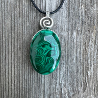 Malachite Necklace for Positivity, Psychic Growth and Amplifying Energy.