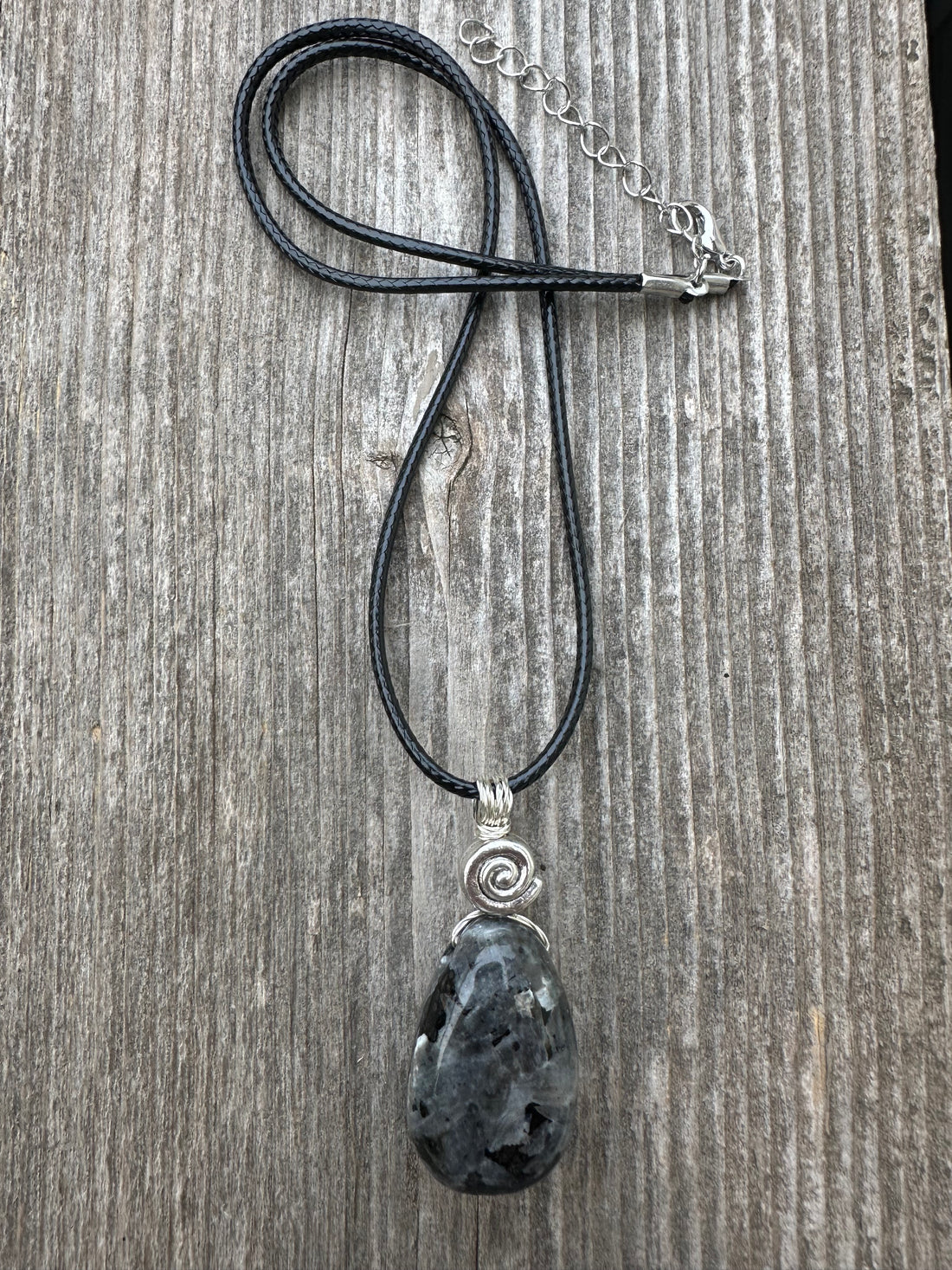 Larvikite Necklace for Connecting Ego and Soul Energies to Inspire Spiritual Growth.