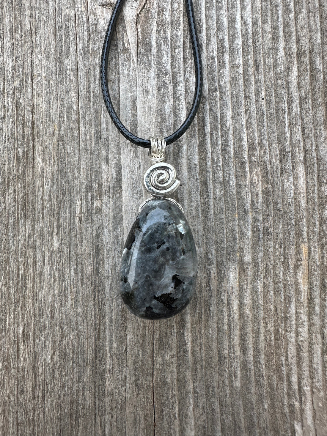 Larvikite Necklace for Connecting Ego and Soul Energies to Inspire Spiritual Growth.