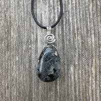 Larvikite Necklace for Connecting Ego and Soul Energies to Inspire Spiritual Growth.