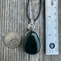 Moss Agate Pendant for Attracting Abundance and Bringing Appreciation. Swirl Signifies Consciousness