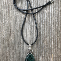 Apatite Necklace for Stability and Manifestation. Swirl to Signify Consciousness.