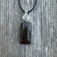 Psilomelan for Release, Truth and Intuition. Swirl to Signify Consciousness.