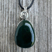 Moss Agate Pendant for Attracting Abundance and Bringing Appreciation. Swirl Signifies Consciousness