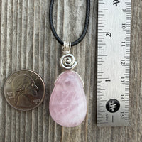 Rose Quartz for Love. Swirl to Signify Consciousness