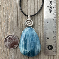 Aragonite Pendant For Grounding and Past Life Regression. Swirl for Consciousness.