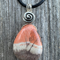 Celestobarite  Necklace - Shaman Stone for Spiritual Awakening. Swirl Signifies Consciousness
