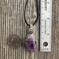 Amethyst for Tranquility, Awakening, and Peace.