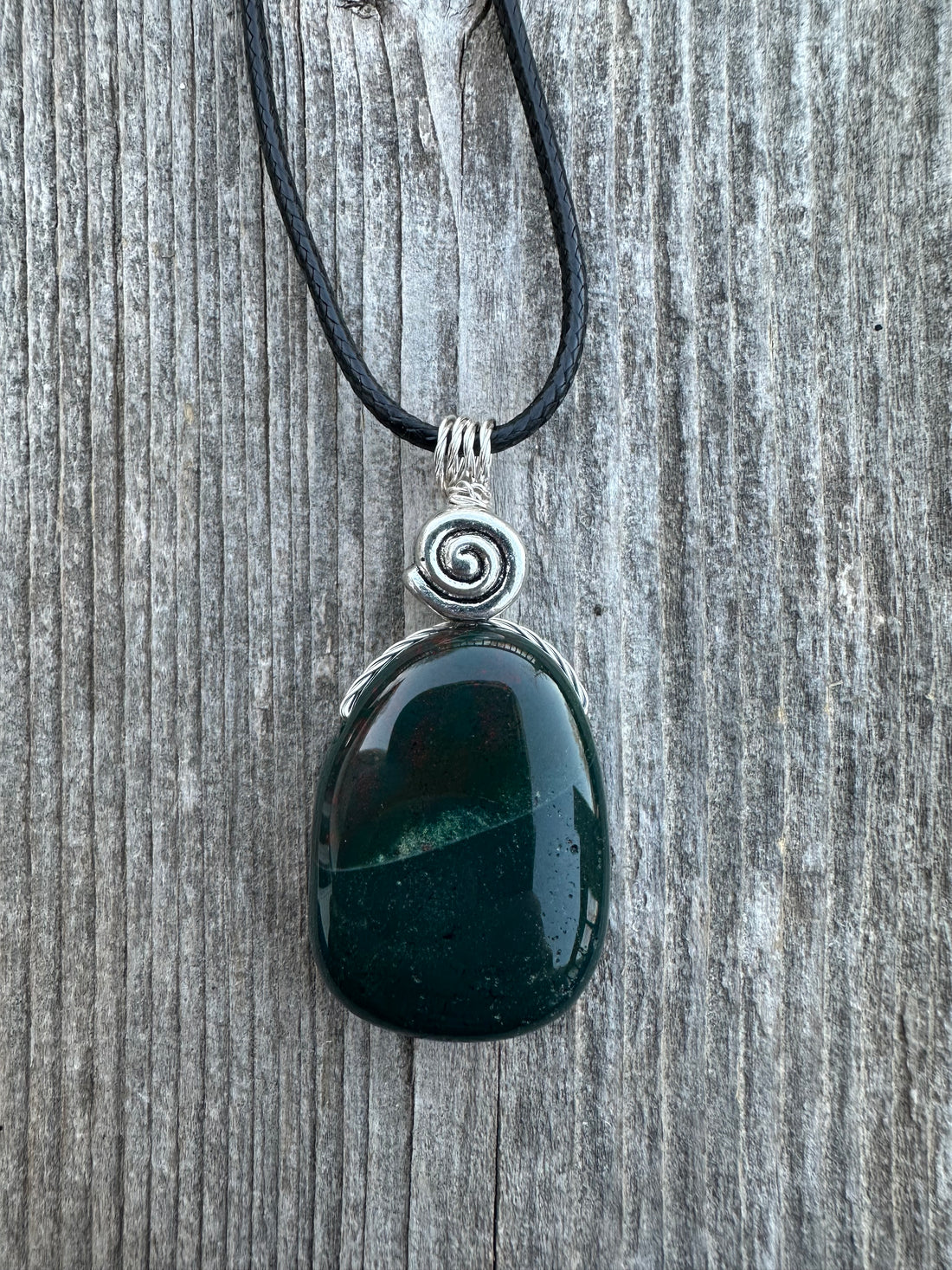Bloodstone Pendant a Mystical Stone Bringing Understanding, Calm and Courage.