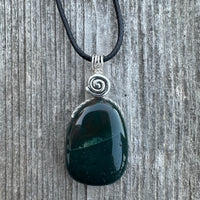 Bloodstone Pendant a Mystical Stone Bringing Understanding, Calm and Courage.