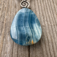 Aragonite Pendant For Grounding and Past Life Regression. Swirl for Consciousness.