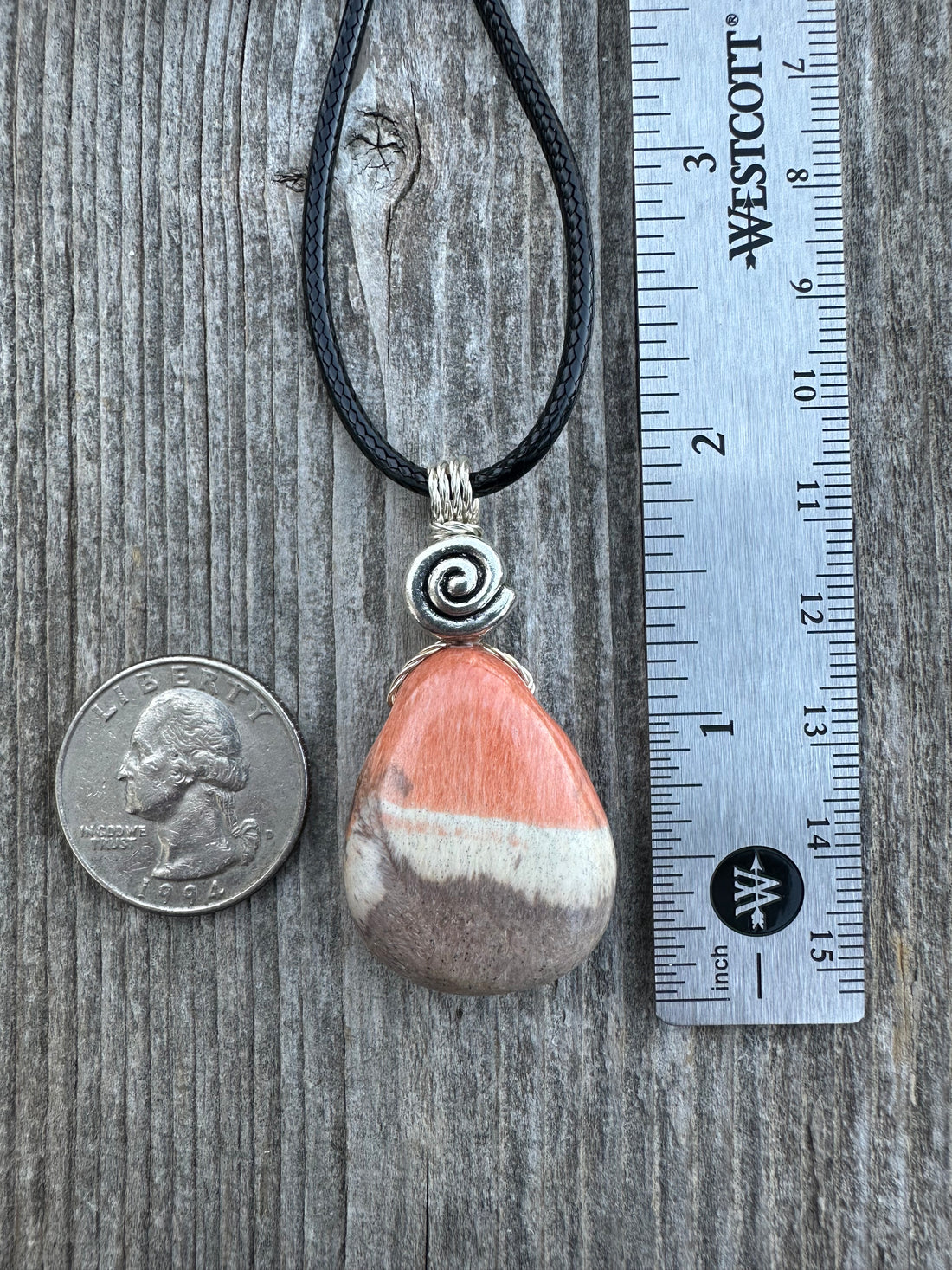 Celestobarite  Necklace - Shaman Stone for Spiritual Awakening. Swirl Signifies Consciousness