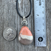 Celestobarite  Necklace - Shaman Stone for Spiritual Awakening. Swirl Signifies Consciousness