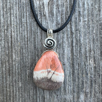 Celestobarite  Necklace - Shaman Stone for Spiritual Awakening. Swirl Signifies Consciousness