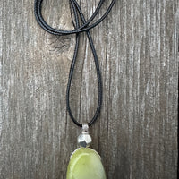 Prehnite Necklace for Intuition and Communication.