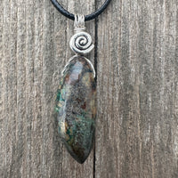 Azurite with Malachite for Higher Consciousness, Grounding and Amplifying Energy. Swirl to Signify Consciousness.