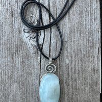 Aquamarine Necklace for Release, Peace and Courage.