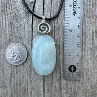 Aquamarine Necklace for Release, Peace and Courage.