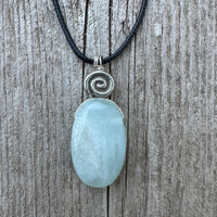 Aquamarine Necklace for Release, Peace and Courage.