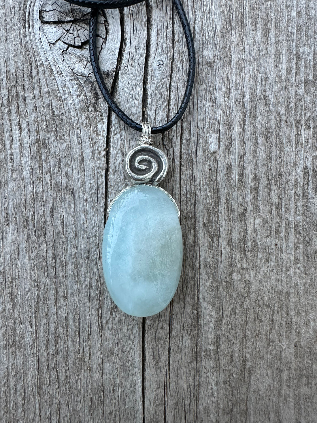 Aquamarine Necklace for Release, Peace and Courage.