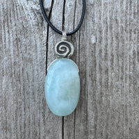 Aquamarine Necklace for Release, Peace and Courage.