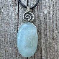 Aquamarine Necklace for Release, Peace and Courage.