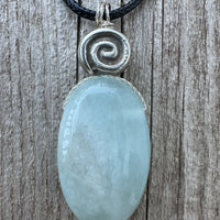 Aquamarine Necklace for Release, Peace and Courage.