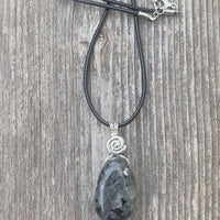 Larvikite Necklace for Connecting Ego and Soul Energies to Inspire Spiritual Growth.