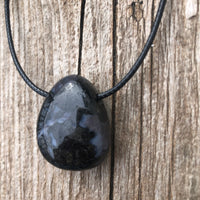 Indigo Gabbro - Mystic Merlinite Enlightenment and Higher Consciousness. 20 inch Cable.