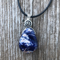 Sodalite for Creativity and Inspiration. Swirl to Signify Consciousness.