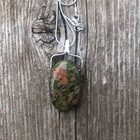 Unakite Necklace for Balance and Rebirth.