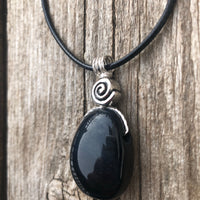 Hawkeye Blue Tiger’s Eye for Positivity and Protection. Swirl to Signify Consciousness.