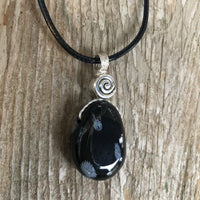 Snowflake Obsidian for Balance. Swirl for Higher Consciousness.