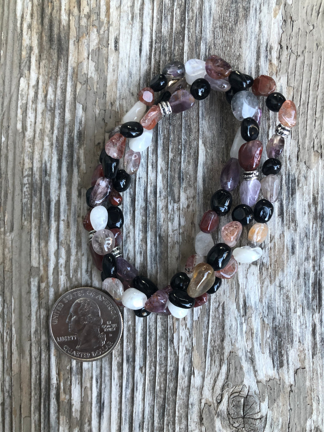 Auralite-23 with Moonstone and Tourmaline for Higher Consciousness.