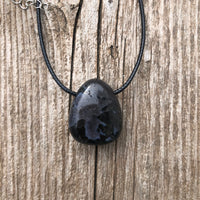 Indigo Gabbro - Mystic Merlinite Enlightenment and Higher Consciousness. 20 inch Cable.
