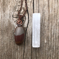 Shiva Lingam for Vitality, Stability, and Awakening Kundalini Energies. Swirl to Signify Consciousness. Selenite Stick Included
