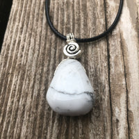 Howlite for Knowledge and Serenity. Swirl Signifies Consciousness.