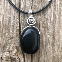 Hawkeye Blue Tiger’s Eye for Positivity and Protection. Swirl to Signify Consciousness.
